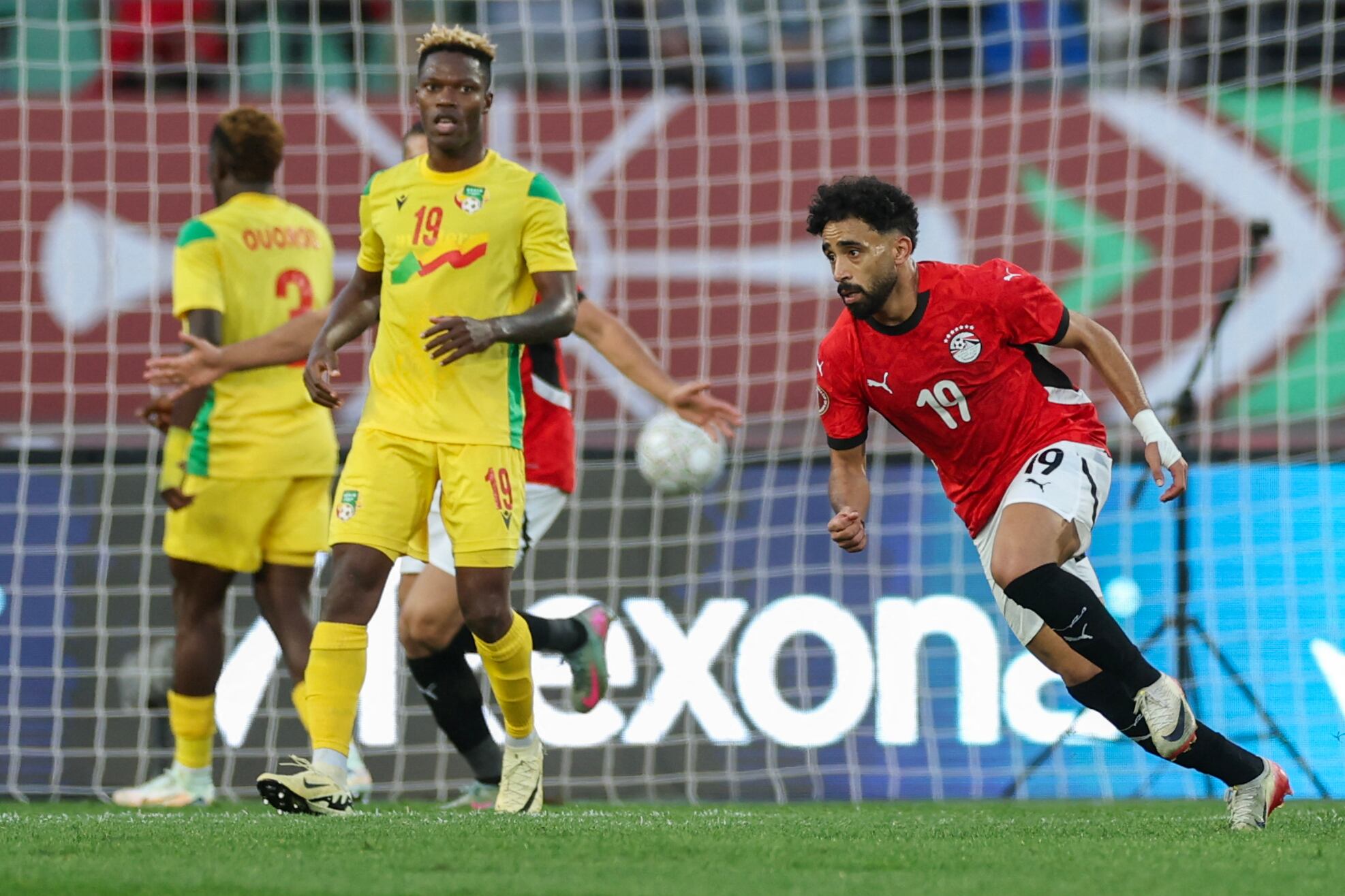 Marwan Ateiia anotó uno de los goles de Egipto en la victoria ante Benin en la Copa África.