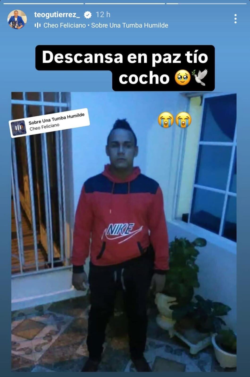 Teófilo Gutiérrez reaccionó a la muerte de su tío en Barranquilla