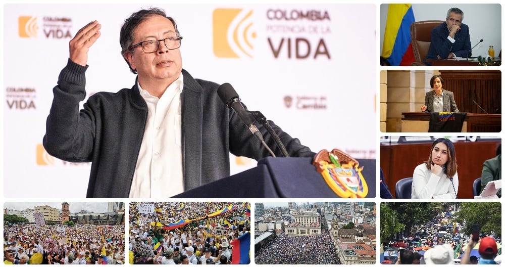 Aunque miles de ciudadanos salieron a las calles de diferentes ciudades, el presidente Petro dijo que las marchas "fueron débiles".