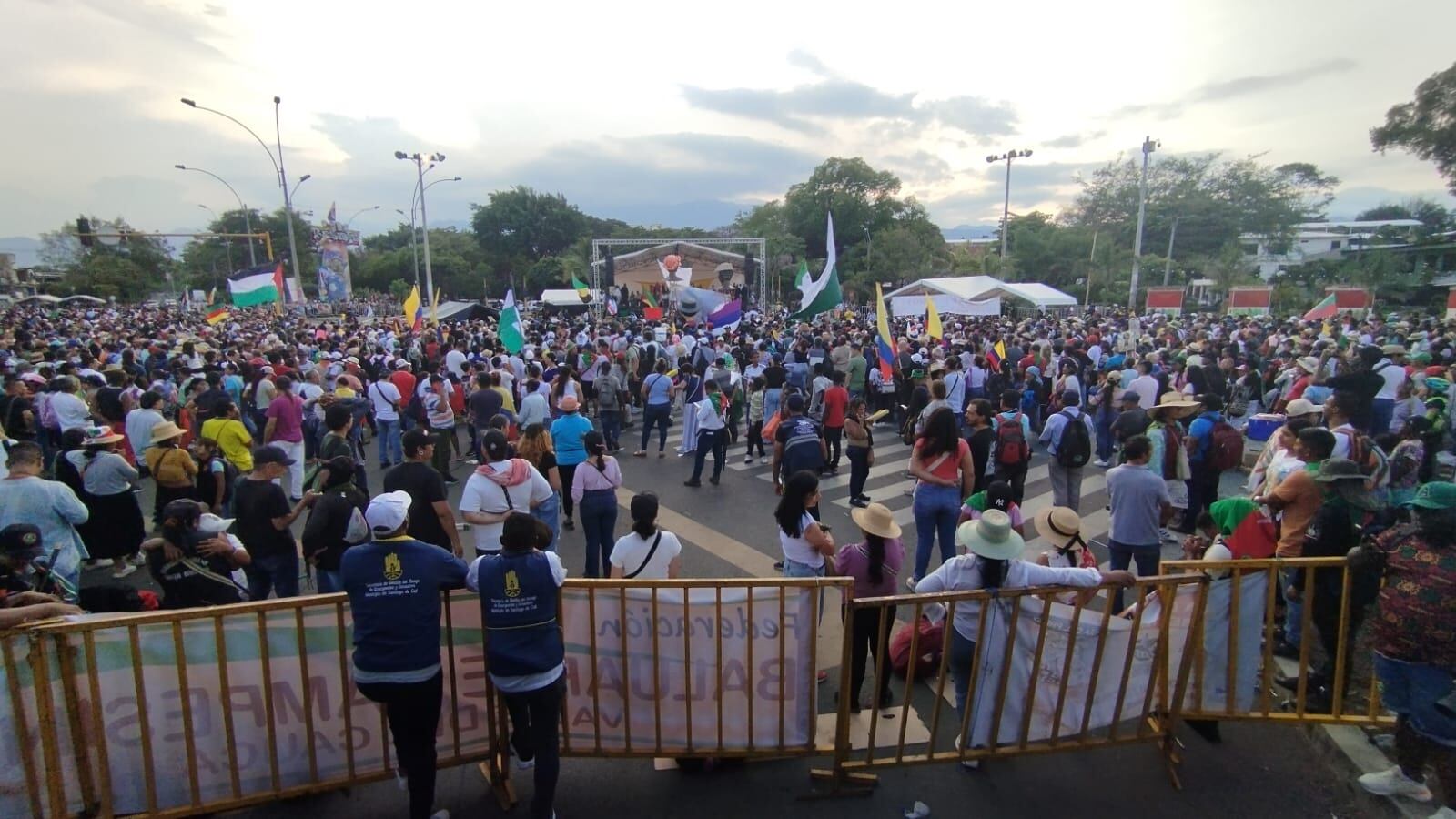 Cali: Presidente Gustavo Petro interviene en la minga indígena en Cali. foto Raúl Palacios, marzo 15-24