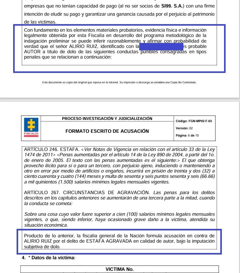 La Fiscalía General llamó a juicio al empresario del transporte Alirio Hernán Ruíz García.