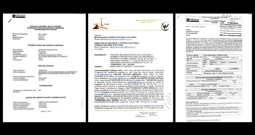   El líder social asegura que dos hombres lo abordaron para amenazarlo de muerte si no retiraba la impugnación contra el partido.