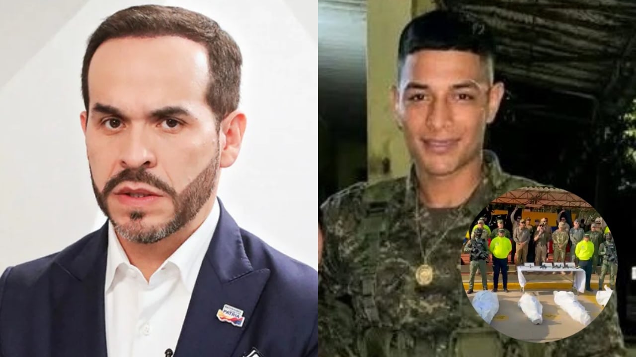 Presidente Abelardo De La Espriella, alias Bendito Menor y los cuerpos después de ser dados de baja.