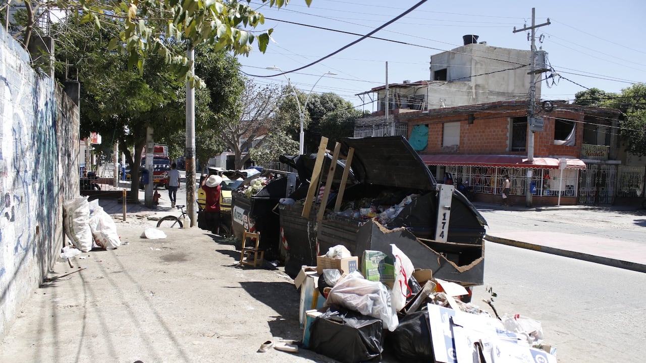 Basuras en las calles de Santa Marta.