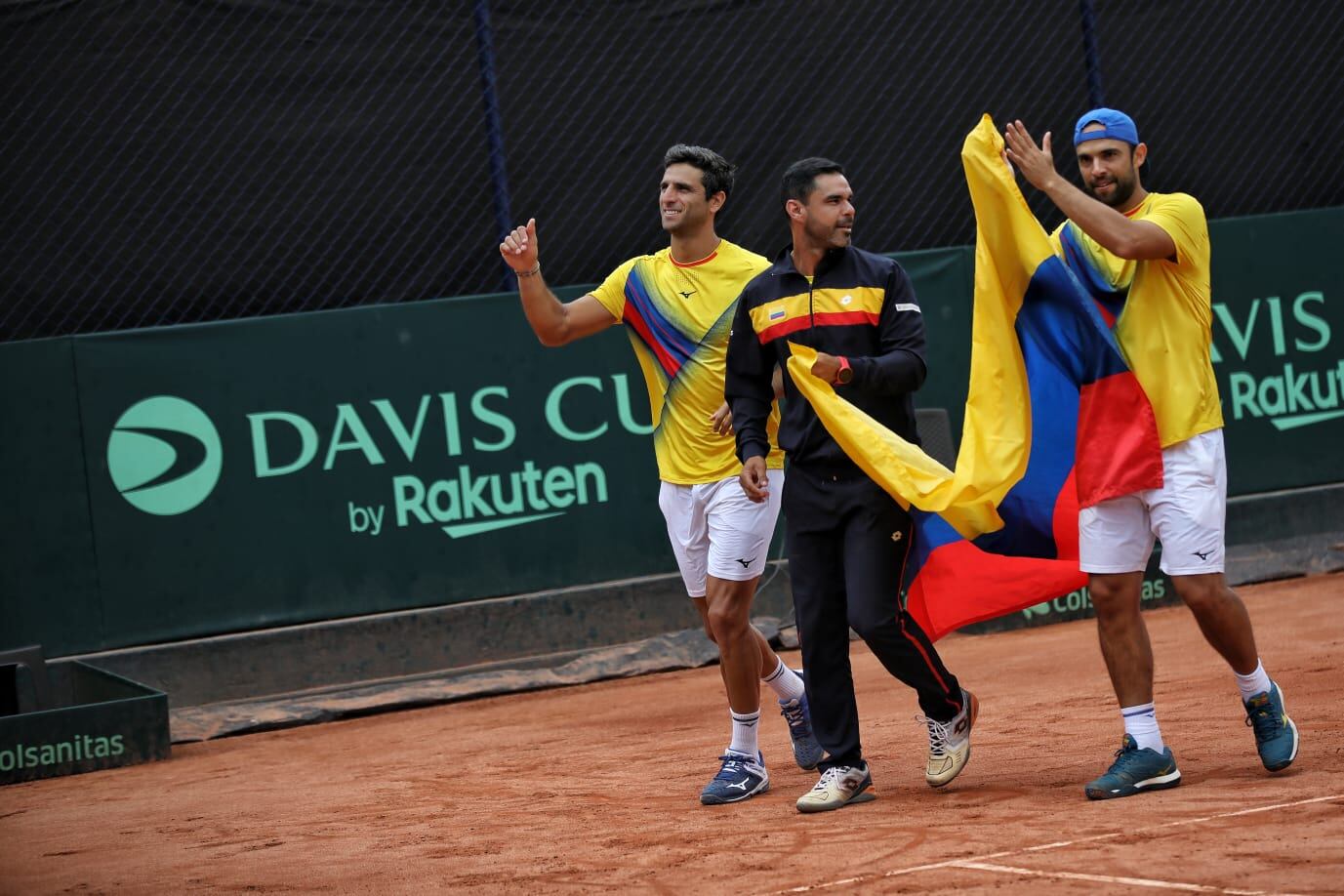 Juan Sebastián Cabal y Robert Farah
3er partido Copa Davis y clasificación de Colombia a la siguiente ronda.