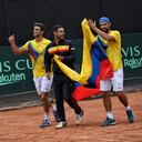Juan Sebastián Cabal y Robert Farah
3er partido Copa Davis y clasificación de Colombia a la siguiente ronda.