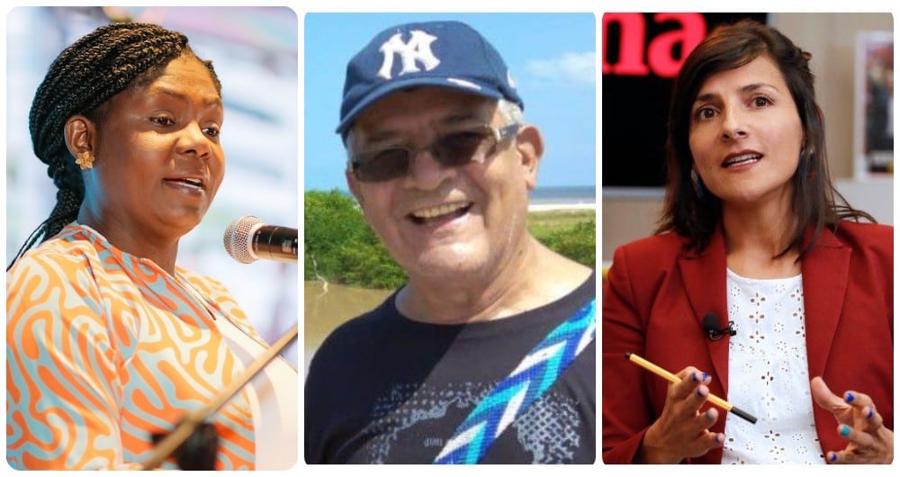 Francia Márquez, Hildebrando Vélez e Irene Vélez.