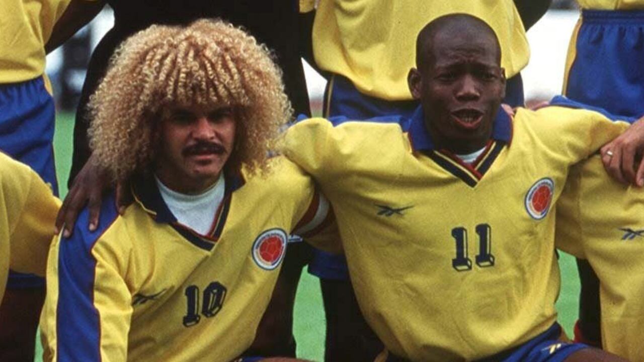 Carlos Valderrama y Faustino Asprilla en la Selección Colombia