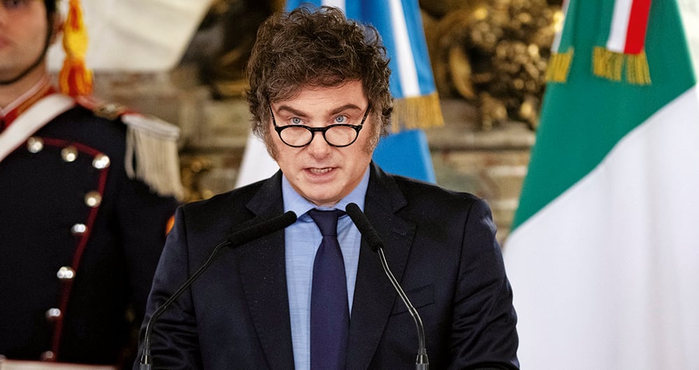 Amenaza en redes sociales del presidente de Argentina, Javier Milei.