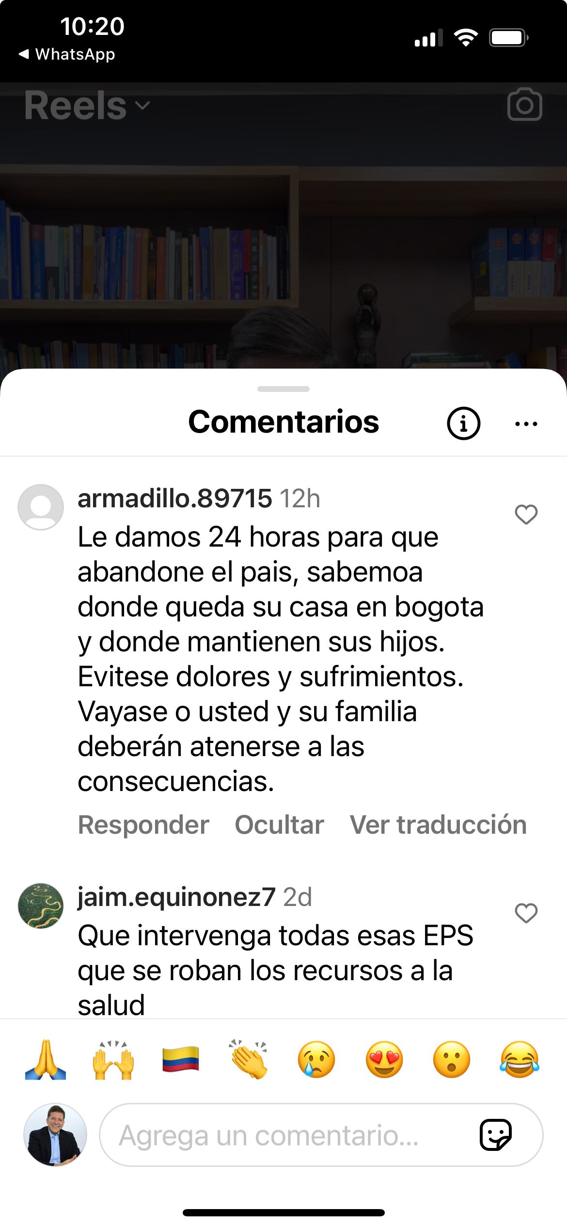 Amenazas contra el exministro Wilson Ruiz