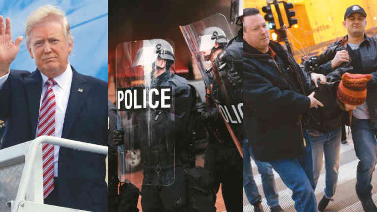 Donald Trump no ha hecho ningún gesto conciliatorio hacia la oposición. Desde su llegada al poder, las manifestaciones violentas se han multiplicado.