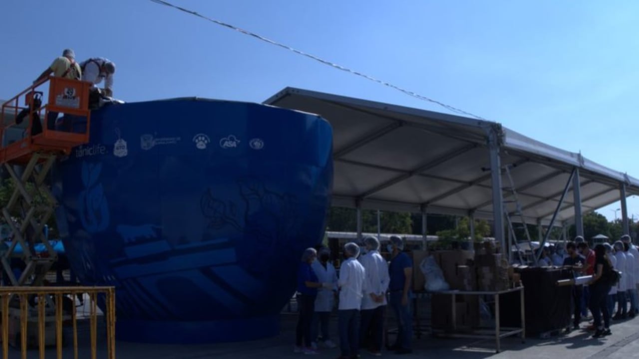 La tasa de café más grande del mundo.