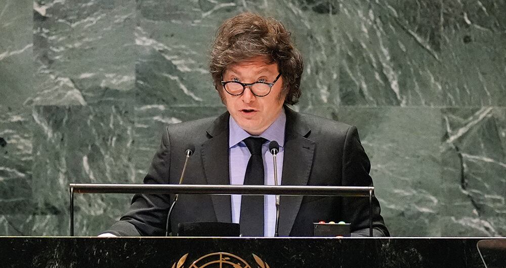 Javier Milei, presidente de Argentina, en la Asamblea de Naciones Unidas 



