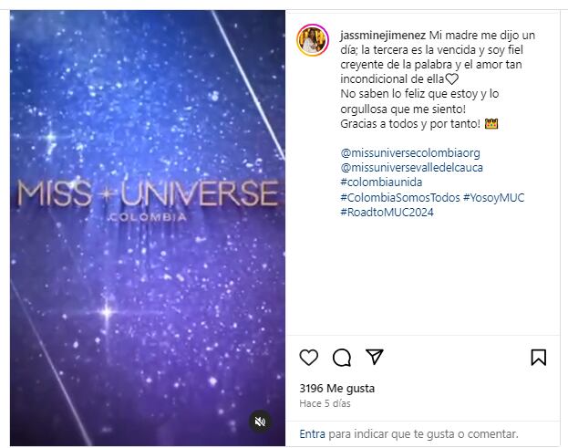 Foto: Instagram @jassminejimenez