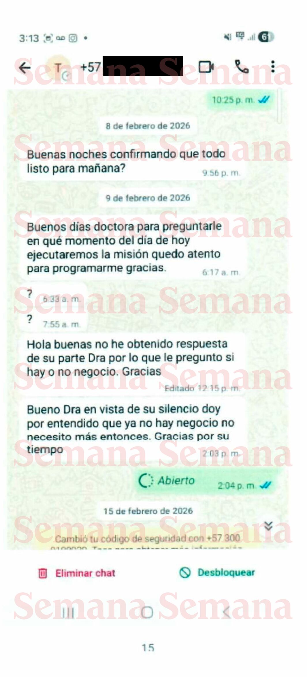 Chats denuncia Angie Rodríguez