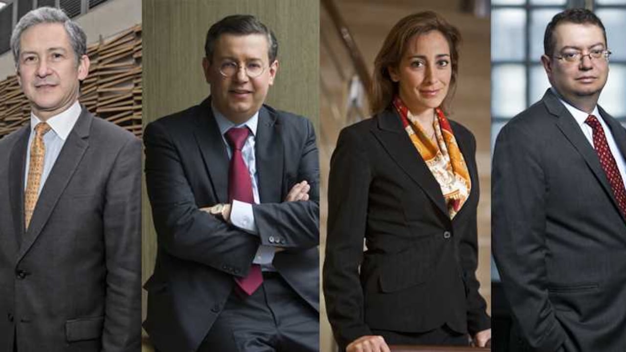 Fernando Mantilla (Latham & Watkings), Eduardo Silva (Dechert), Paola Lozano (Skadden), Gabriel Mesa (Covington & Burling).