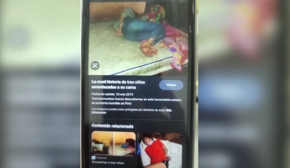 La mujer le enviaba fotos que bajaba de internet para simular el secuestro.