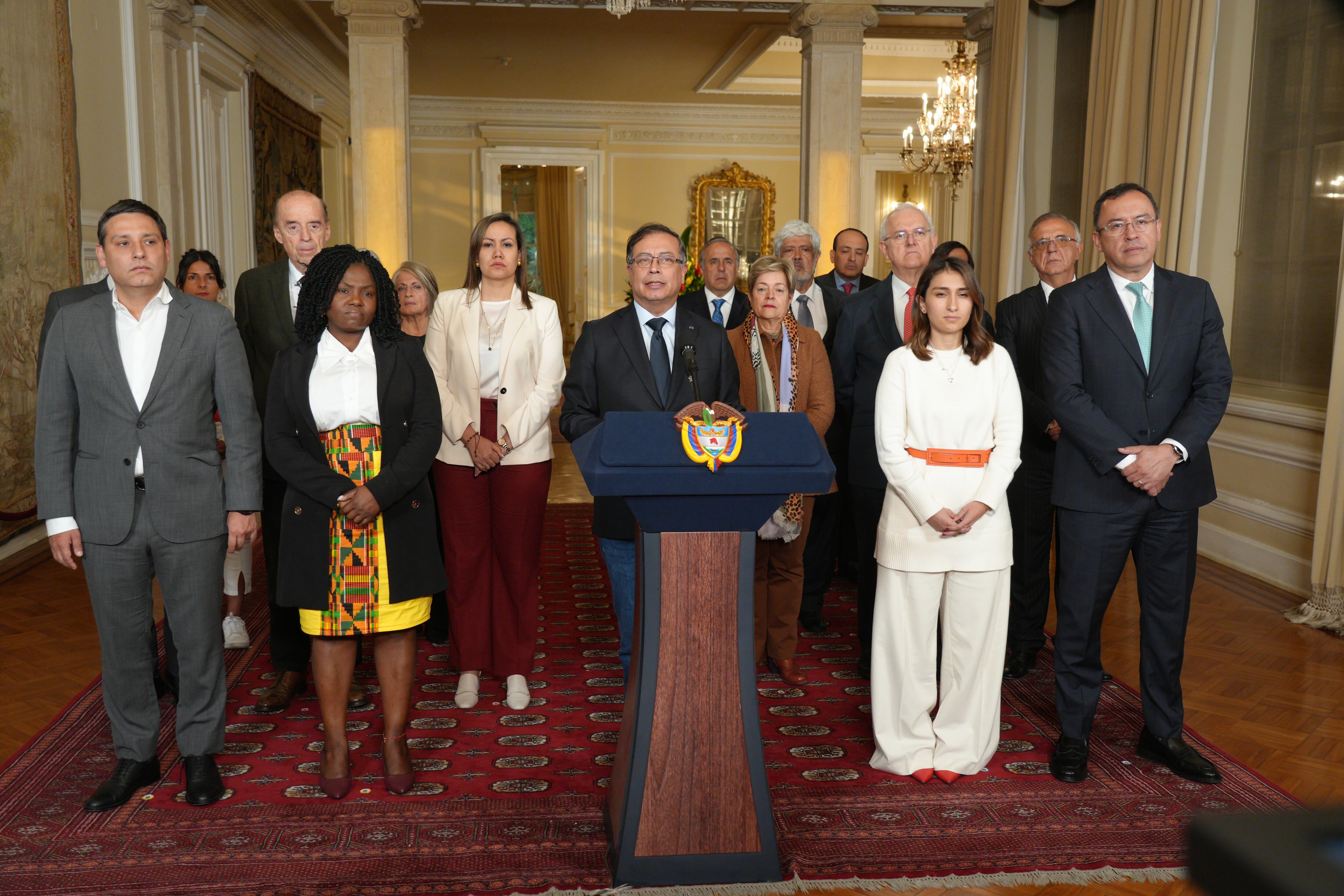 La alocución presidencial en la que el presidente retiró a tres ministros.