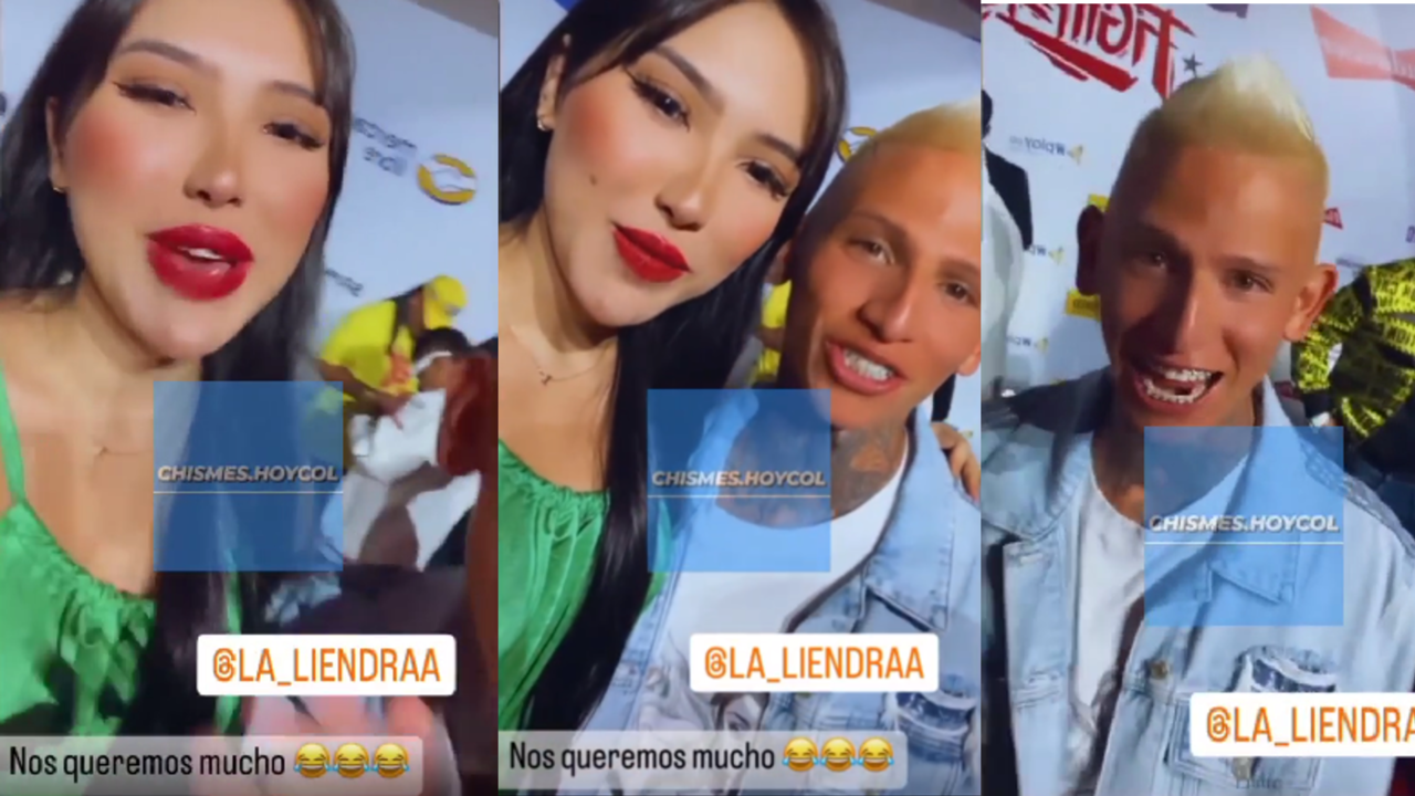 Aída Vitoria Merlano y 'La Liendra' durante un evento social.