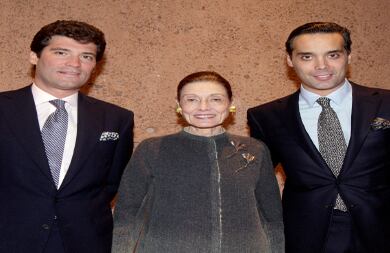 Alejandro Santo Domingo, Beatrice Dávila de Santo Domingo y Andrés Santo Domingo.