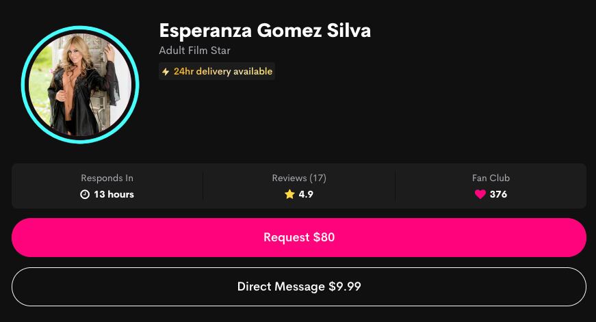 Esperanza Gómez, Cameo.