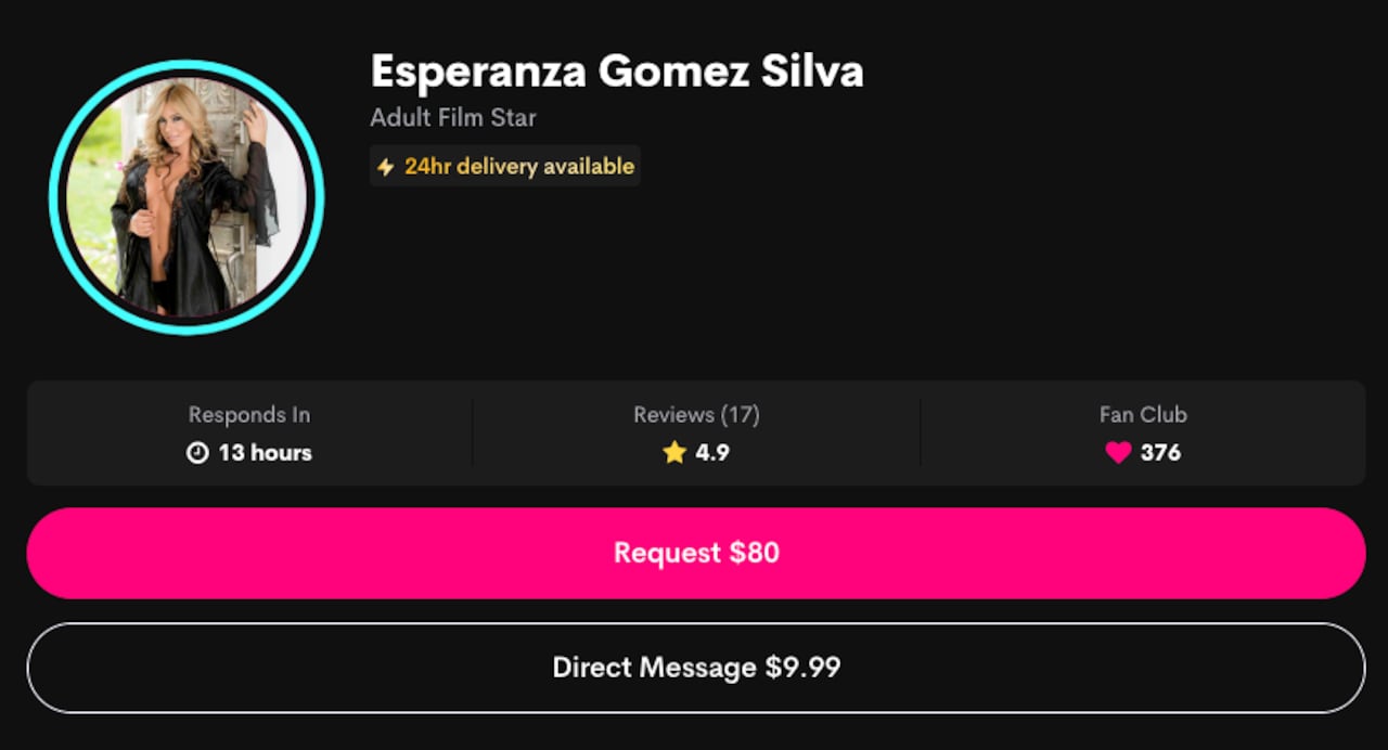 Esperanza Gómez, Cameo.