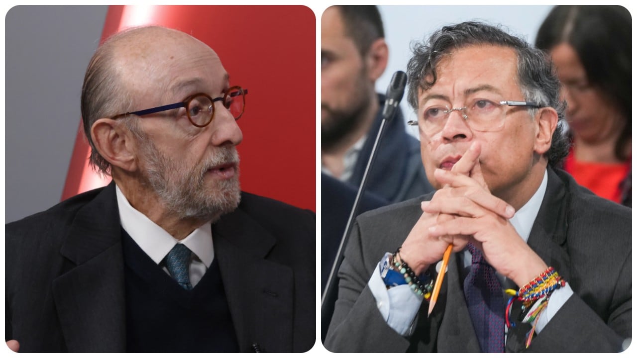 El excanciller Guillermo Fernández de Soto y el presidente de Colombia, Gustavo Petro.