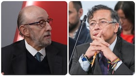 El excanciller Guillermo Fernández de Soto y el presidente de Colombia, Gustavo Petro.