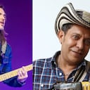 De izquierda a derecha: Juanes y Egidio Cuadrado.