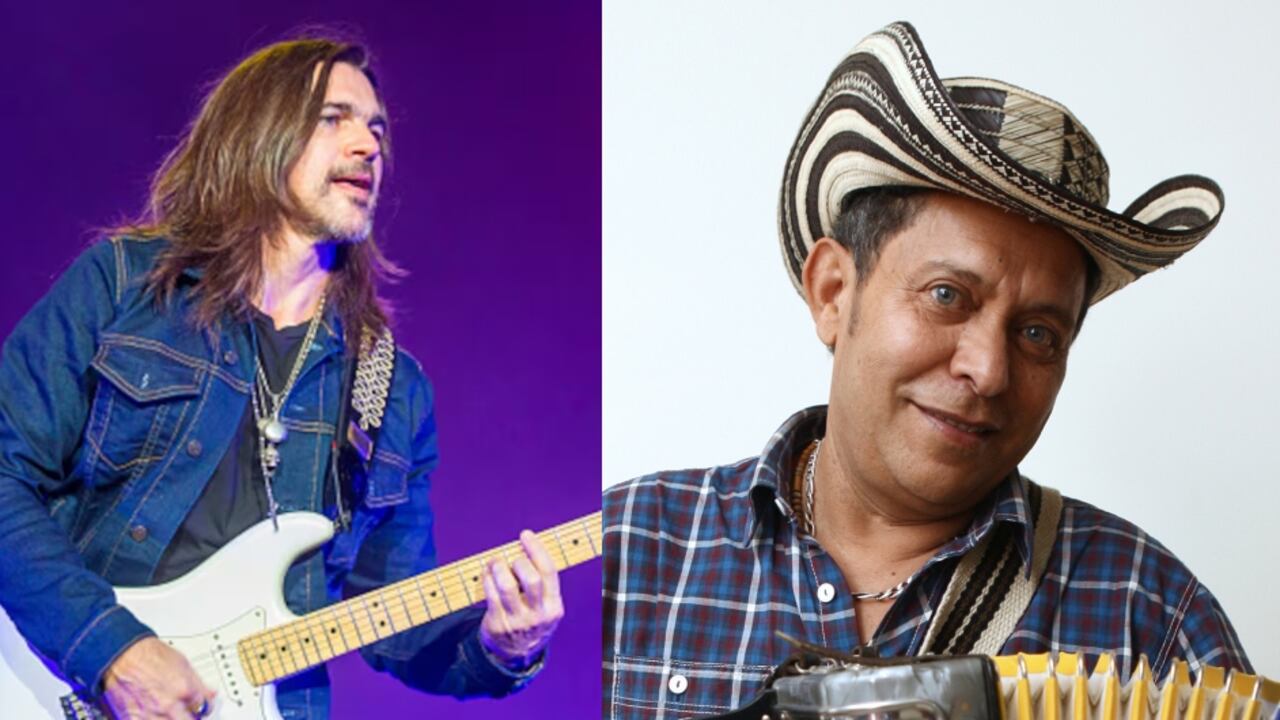 De izquierda a derecha: Juanes y Egidio Cuadrado.