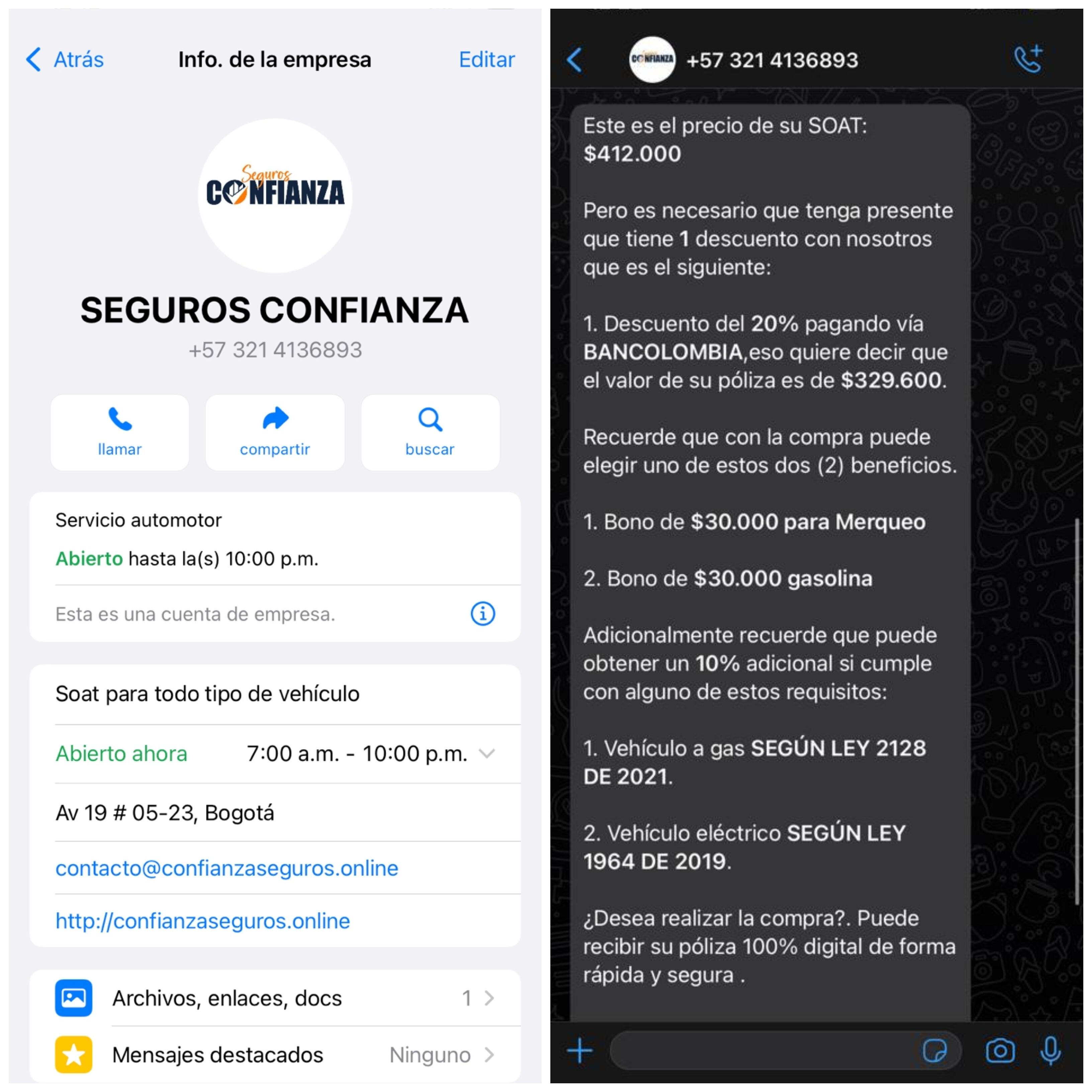 Supuesta agencia estafa a conductores para que compren el seguro por WhatsApp
