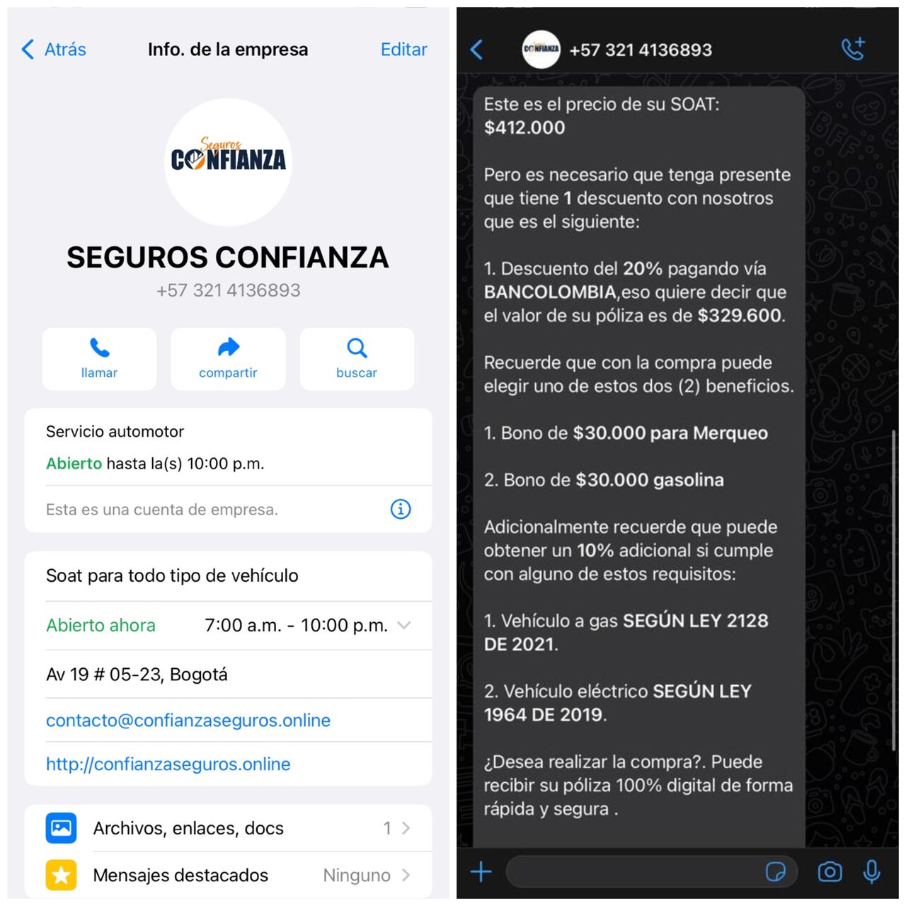 Supuesta agencia estafa a conductores para que compren el seguro por WhatsApp