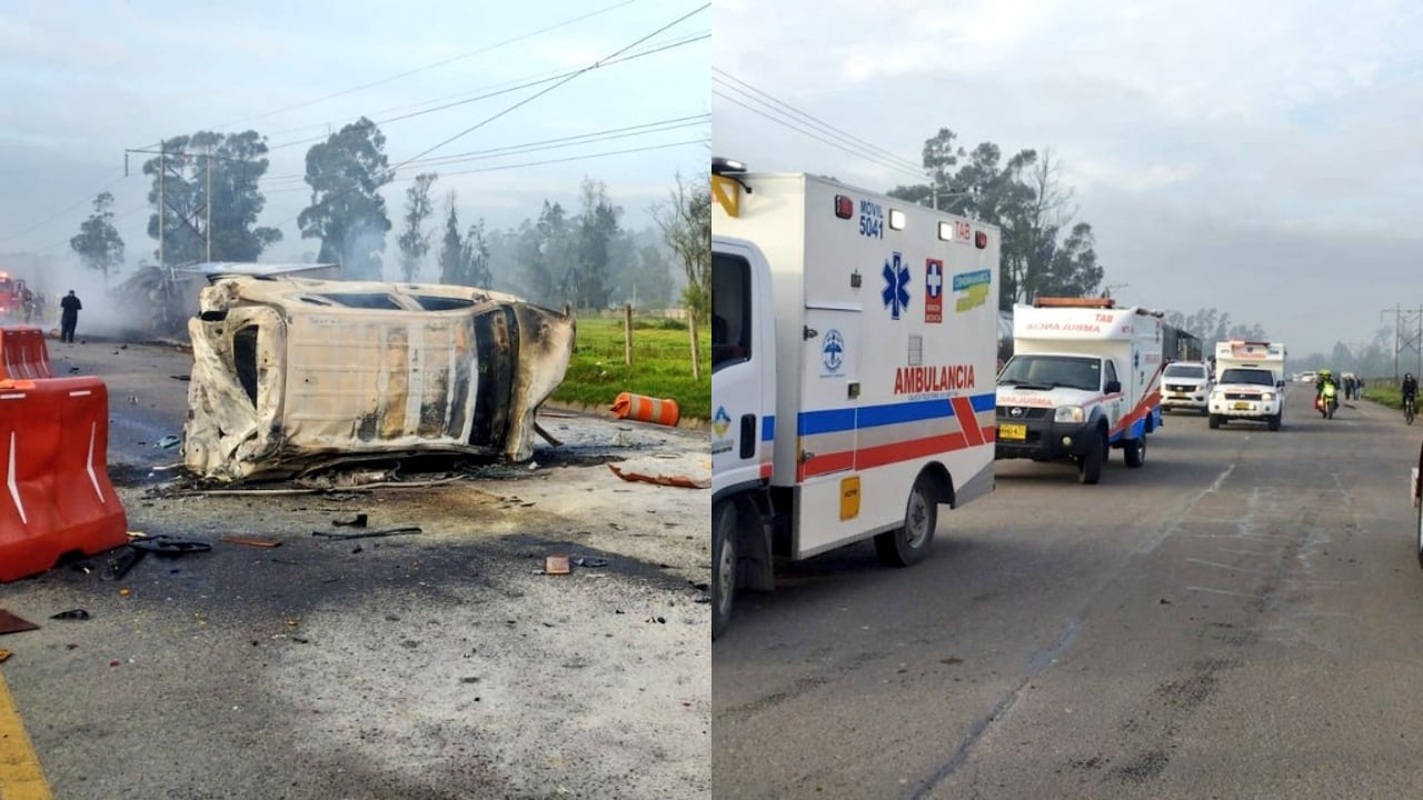 Imágenes de cómo quedó el sitio tras el terrible accidente ocurrido en la mañana de este miércoles.
