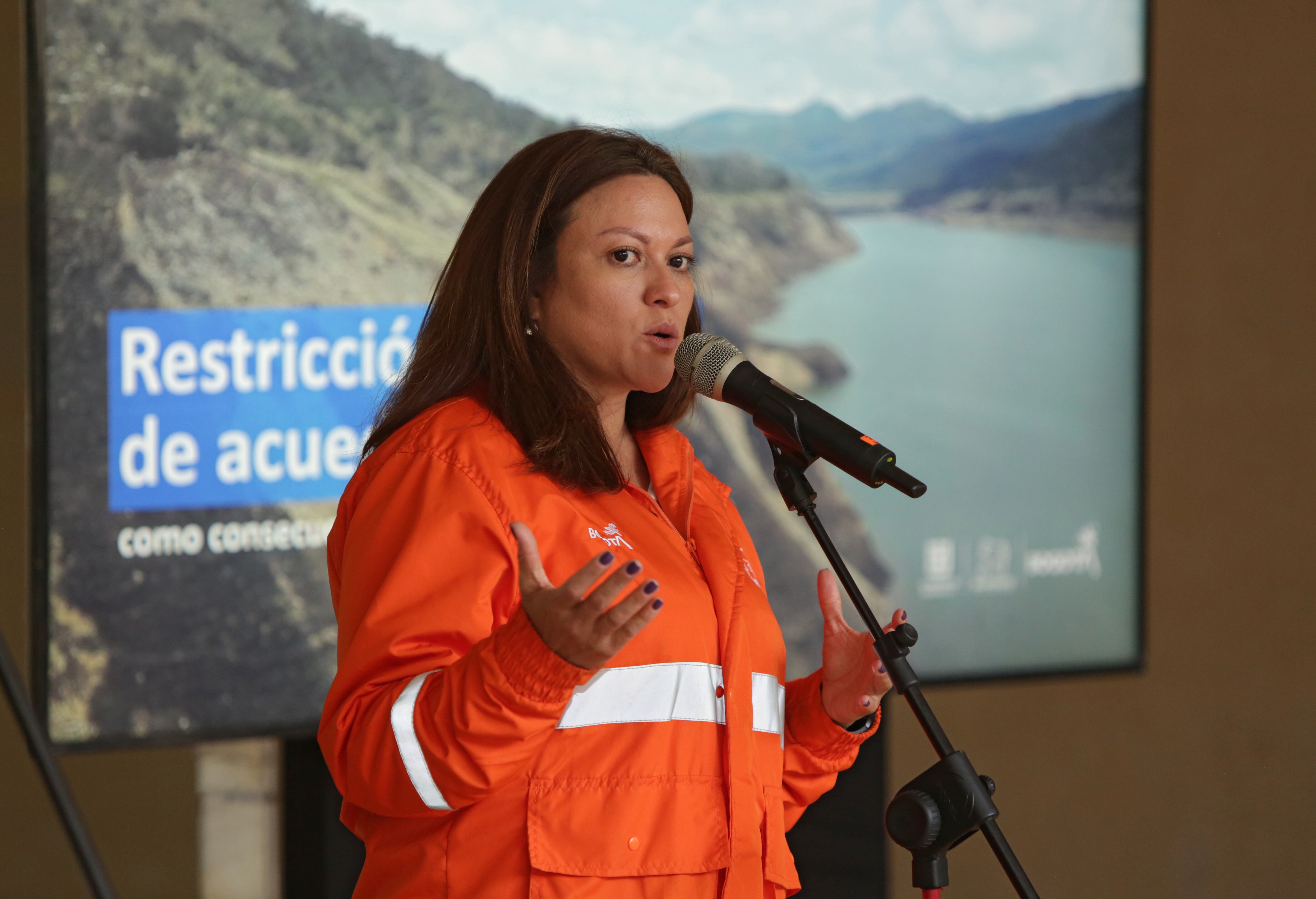 Natasha Avendaño, gerente general de la Empresa de Acueducto y Alcantarillado de Bogotá.