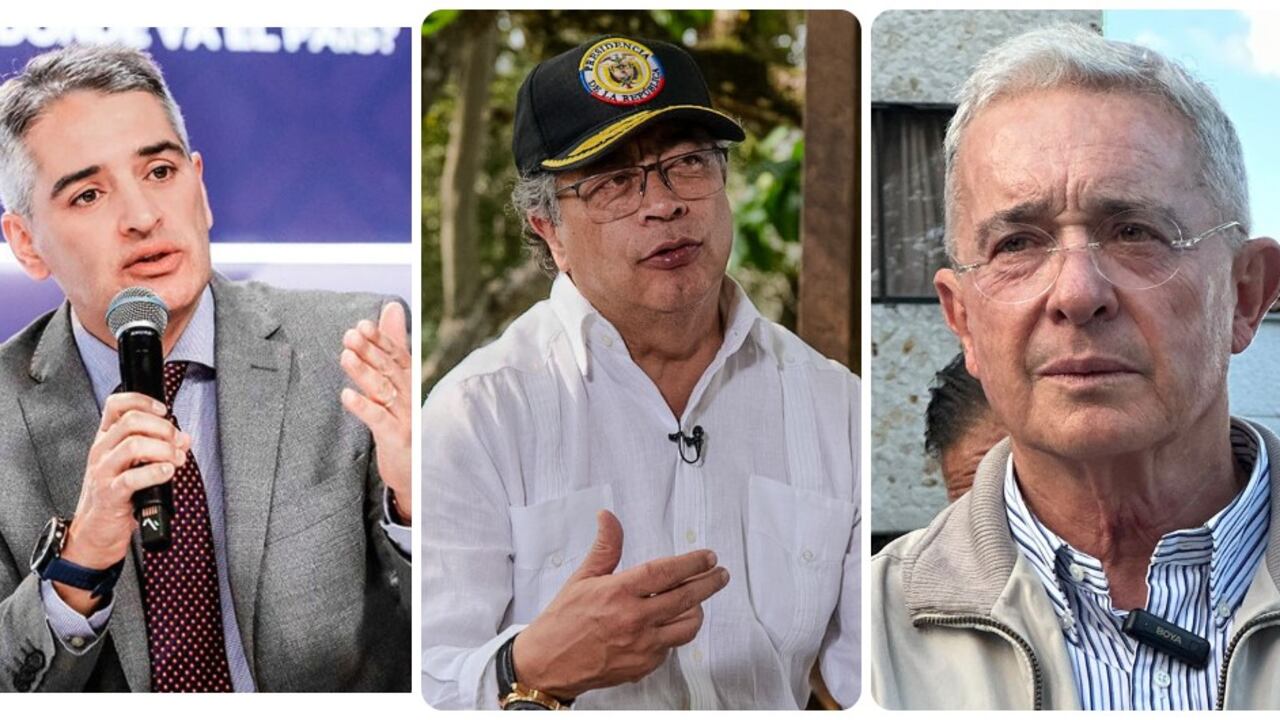Andrés Julián Rendón, Gustavo Petro y Álvaro Uribe.