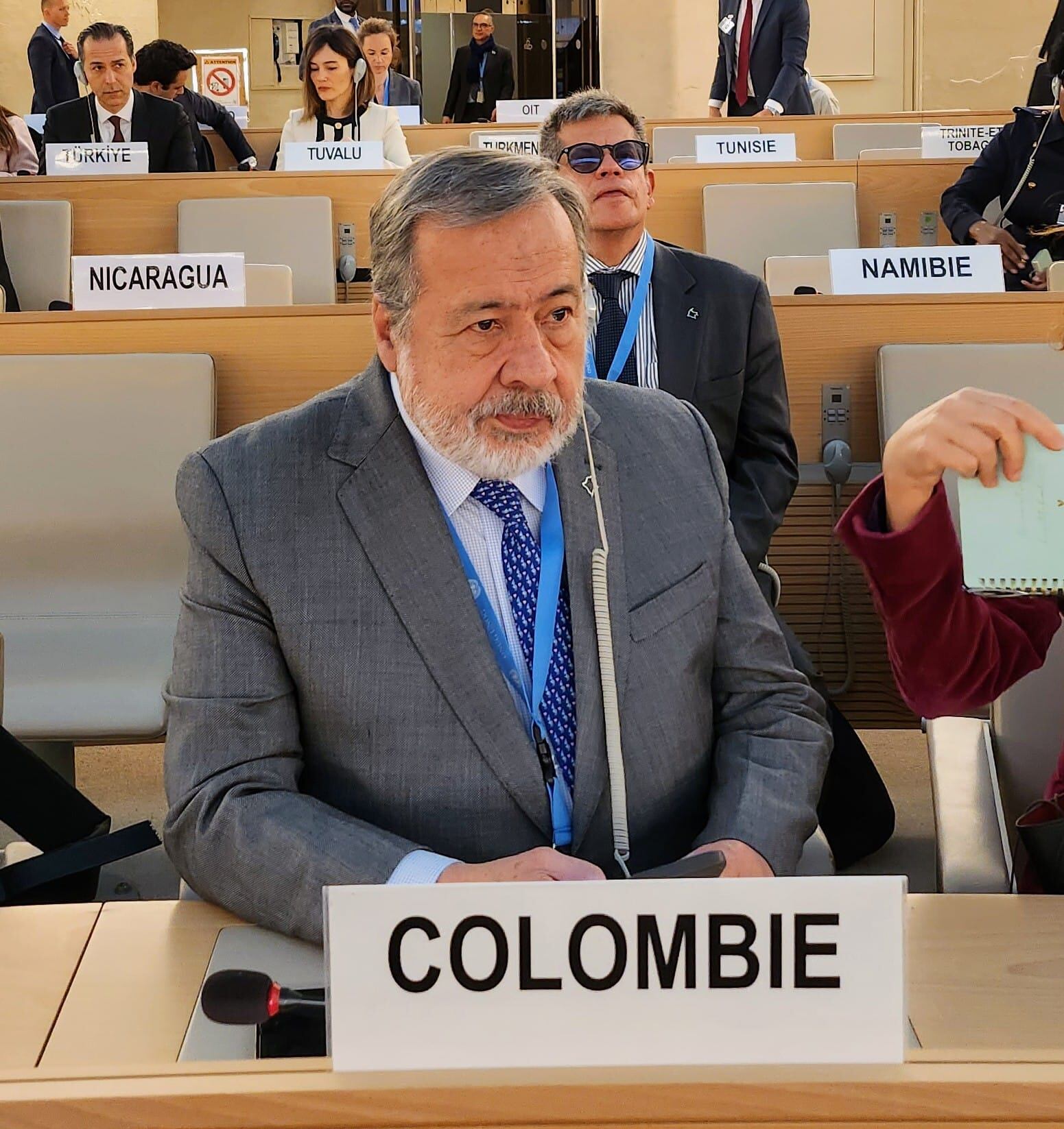 El Embajador de Colombia ante la ONU, Gustavo Gallón.