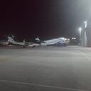 Aviones de la Policía en la base antinarcóticos.