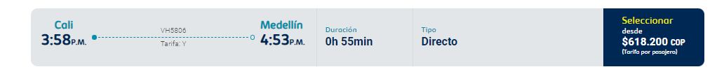 Viva Air vuelo Cali Medellín 2 de noviembre.