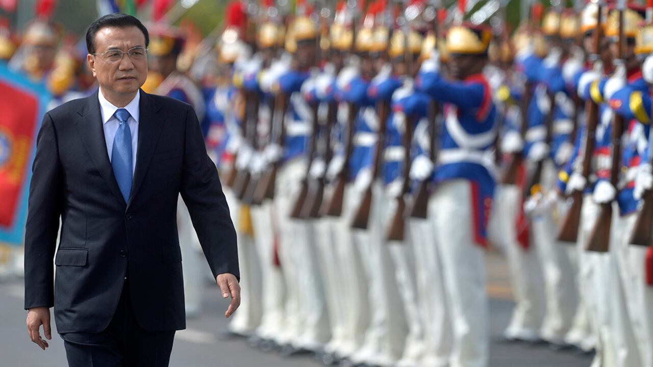 El primer ministro chino Li Keqiang durante su visita a Brasil.