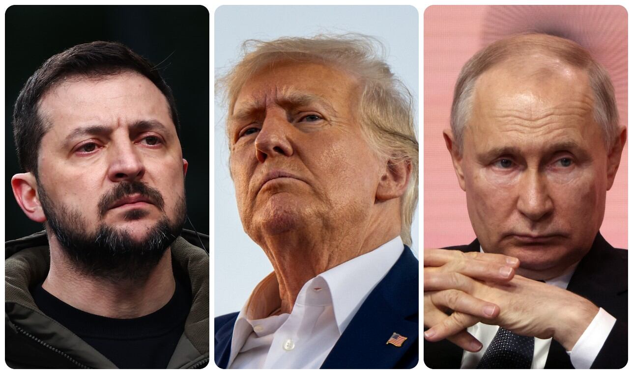 Zelenski, Trump y Putin
