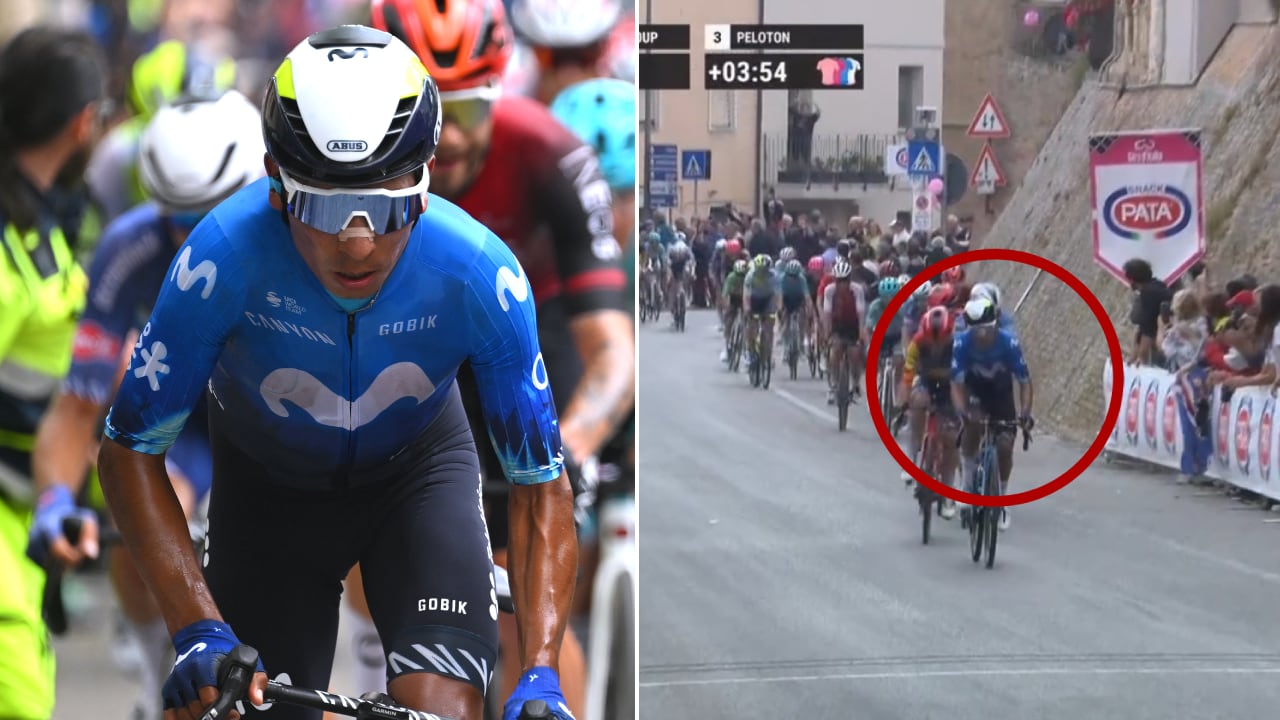 Nairo Quintana, ciclista del Movistar Team, durante la etapa 12