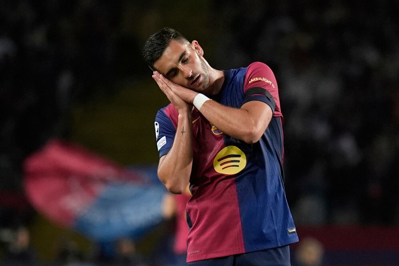 Ferran Torres celebrando el empate a dos contra Inter.