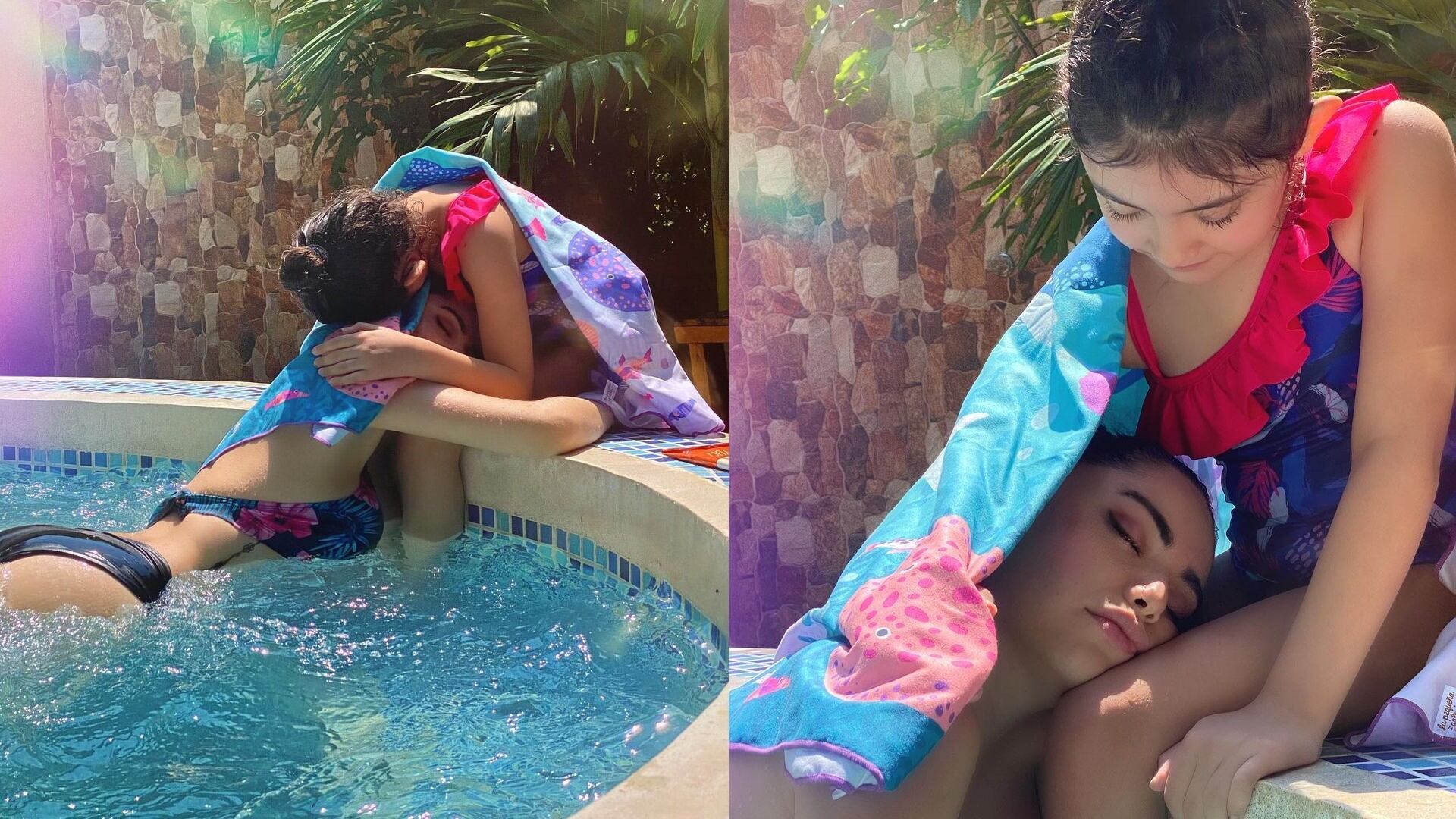 Katta Kastaño junto a su hija.