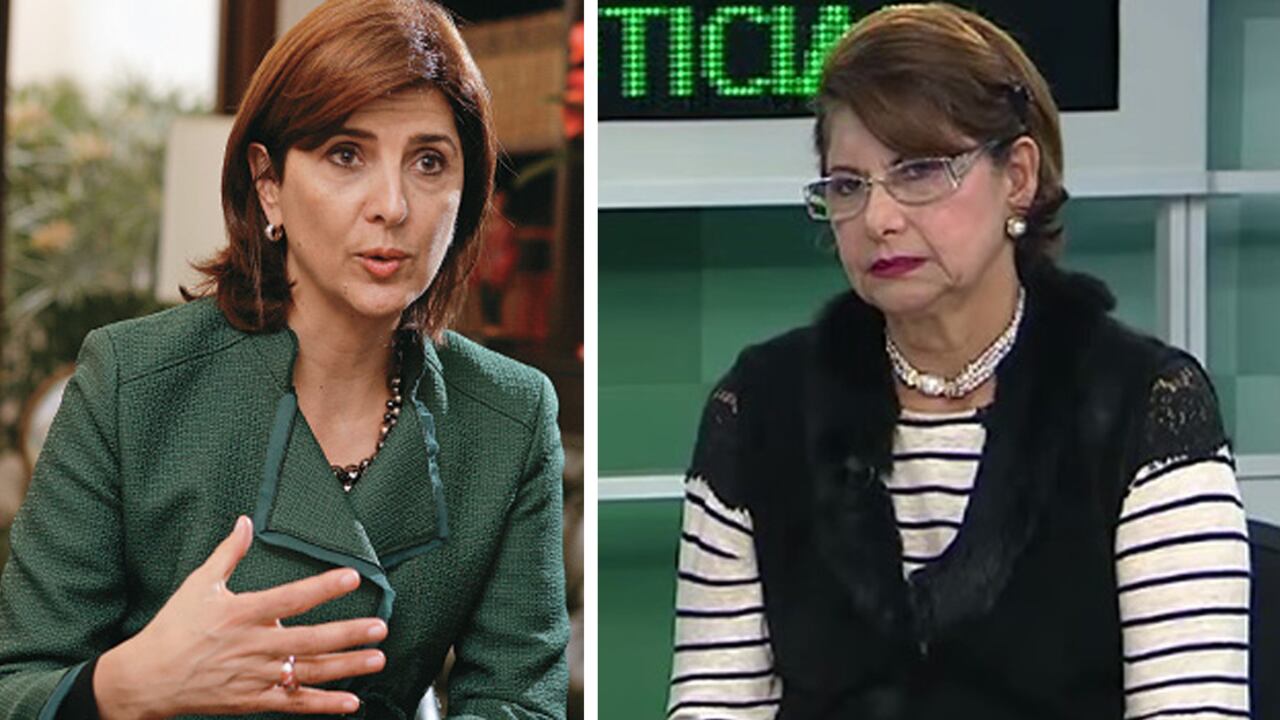 Canciller María Ángela Holguín y Magdalena Medina