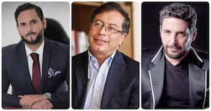 Miguel Ángel Del Río, Gustavo Petro y Agmeth Escaf.