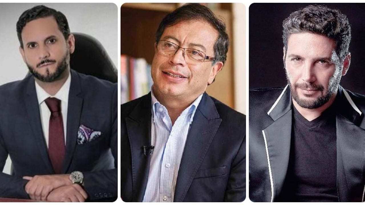 Miguel Ángel Del Río, Gustavo Petro y Agmeth Escaf.