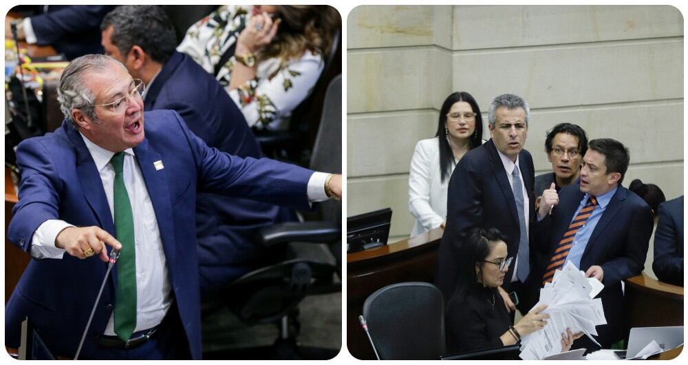 El presidente del Congreso Iván Name y el ministro del Interior, Luis Fernando Velasco.