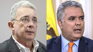 Los expresidentes Álvaro Uribe e Iván Duque.