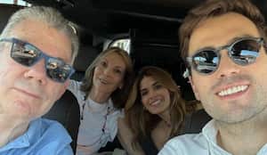 La colombiana aclaró cómo es la relación con los papás de Esteban Santos.