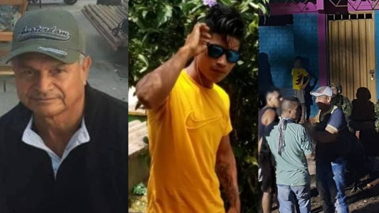 De izquierda a derecha: Ovidio Baena, gobernador de la ONIC y la única foto que se conoce del caso de Salvador Jaime Durán.